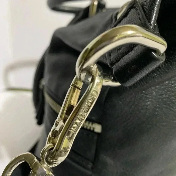 Cole Haan black leather satchel handbag - Picture 4 of 11